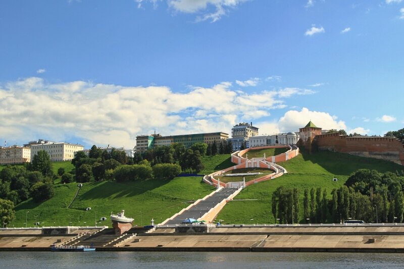 Путешествие нижний. Дятловы горы Нижний Новгород. Нижегородский Кремль Дятловы горы. Кремль в Нижнем Новгороде на Холме. Дятловы горы вид Нижегородского Кремля.